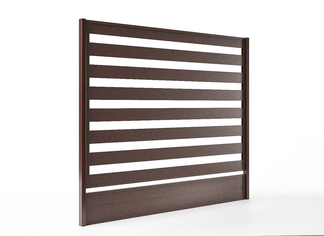 Hornval Plotový panel s lamelami 150 x 200 cm hnědá RAL 8017 MAT